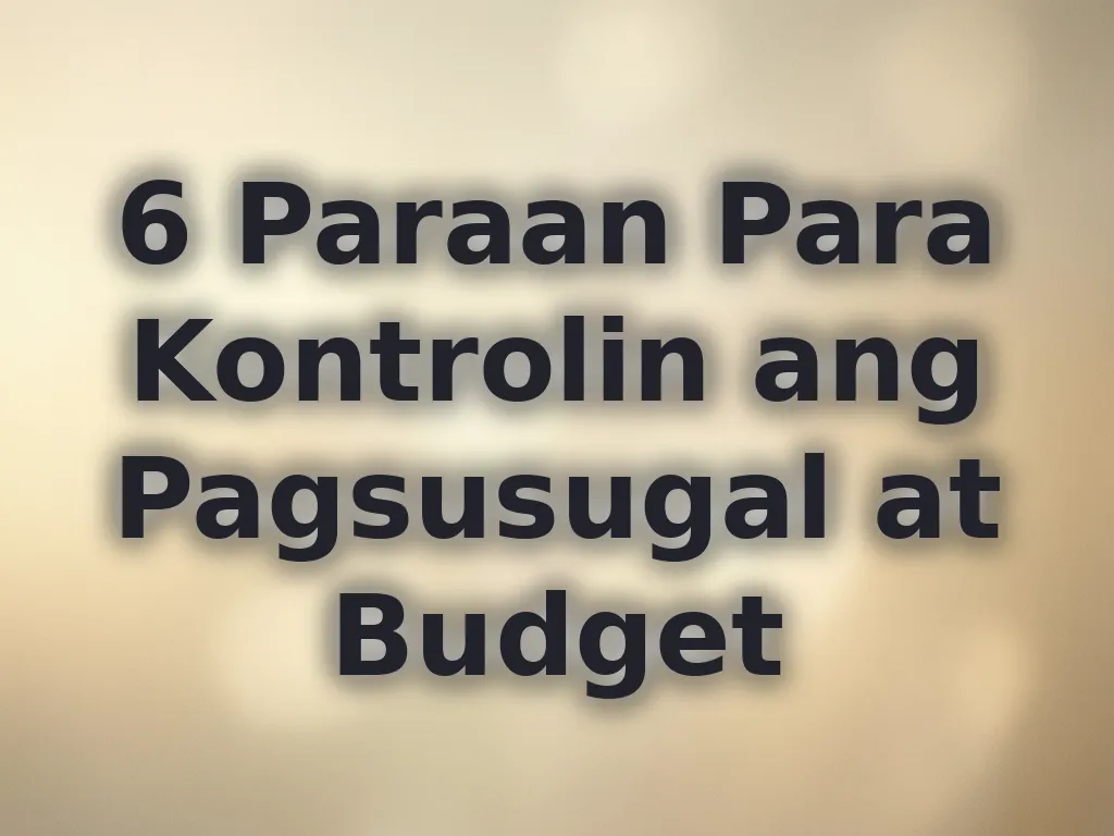 Tips sa responsible gaming